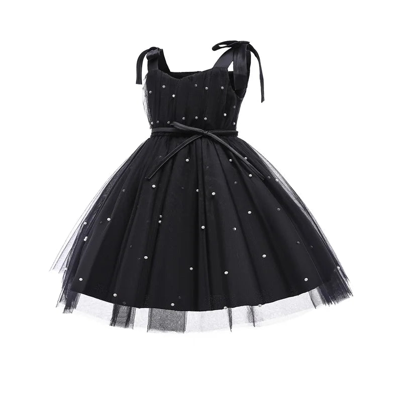 Elegantes Weihnachtskleid für Mädchen – Rückenfreies Prinzessinnenkleid mit Schleife – Festliches Ballkleid für Gala, Geburtstag & Hochzeit (Grün)