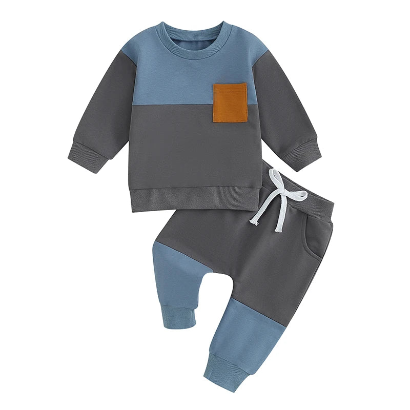 2-teiliges Baby-Set für Herbst – Baumwollpullover mit Regenbogen-Print & Hose – Outfit für Jungen & Mädchen (0–3 Jahre)
