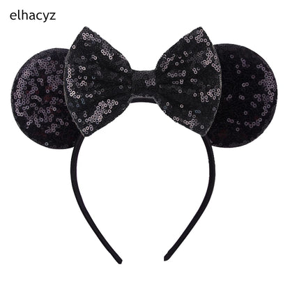 2025 Disney Minnie Maus Haarreif mit Stickerei & Pailletten – Party-Accessoire für Kinder & Erwachsene