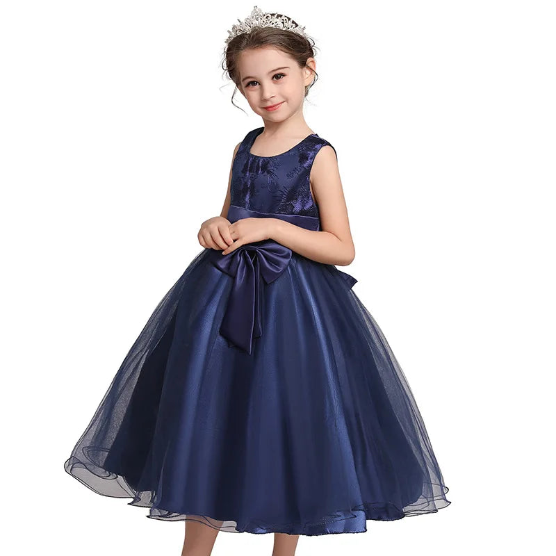 Elegantes Prinzessinnenkleid für Mädchen – Sommerliches Ballkleid für Hochzeit, Party & festliche Anlässe (Größe 100–160 / 3–10 Jahre)