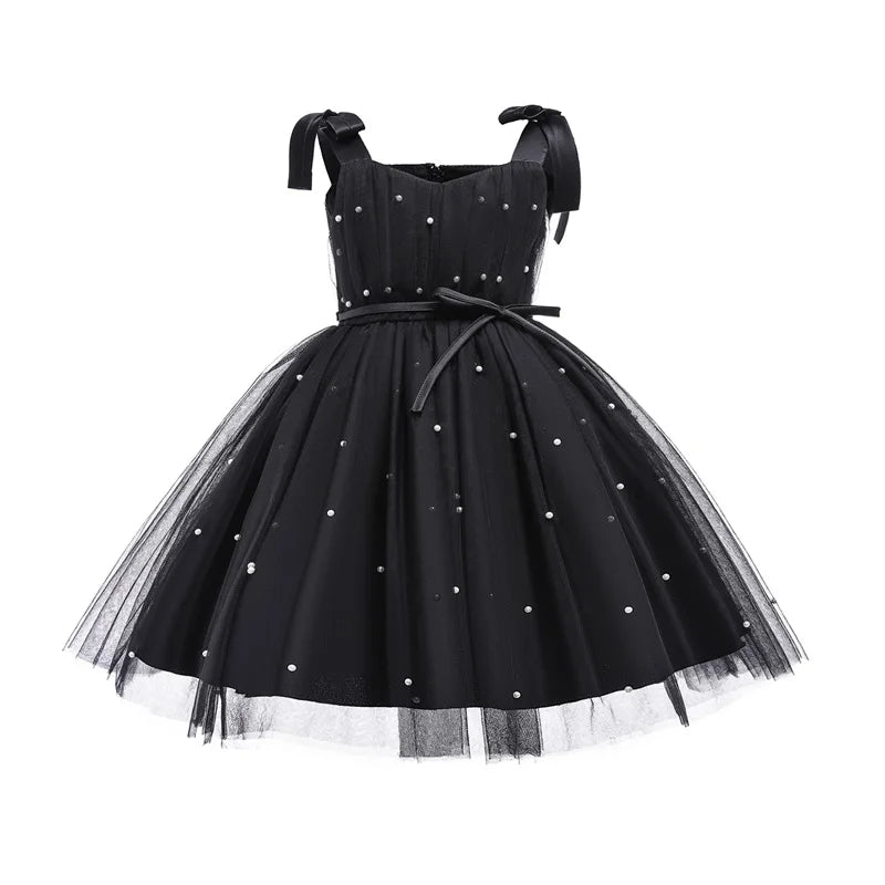 Elegantes Weihnachtskleid für Mädchen – Rückenfreies Prinzessinnenkleid mit Schleife – Festliches Ballkleid für Gala, Geburtstag & Hochzeit (Grün)