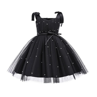 Elegantes Weihnachtskleid für Mädchen – Rückenfreies Prinzessinnenkleid mit Schleife – Festliches Ballkleid für Gala, Geburtstag & Hochzeit (Grün)