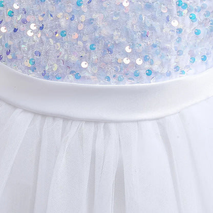 Elegantes Prinzessinnenkleid für Mädchen mit Pailletten & Tüll – Festliches Kleid für Auftritte, Feiern & besondere Anlässe
