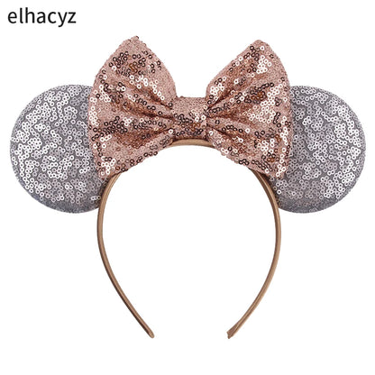 2025 Disney Minnie Maus Haarreif mit Stickerei & Pailletten – Party-Accessoire für Kinder & Erwachsene