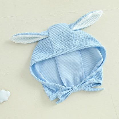 Neugeborenen Oster-Outfit – Baby Body mit Hasenstickerei & passender Mütze – 2-teiliges Set für Jungen & Mädchen