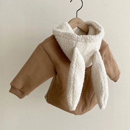 Kuscheliges Winter-Set für Babys – Fleece Hoodie mit Tierkapuze (Hase/Bär) + Hose – Warm & Süß (0–24 Monate)
