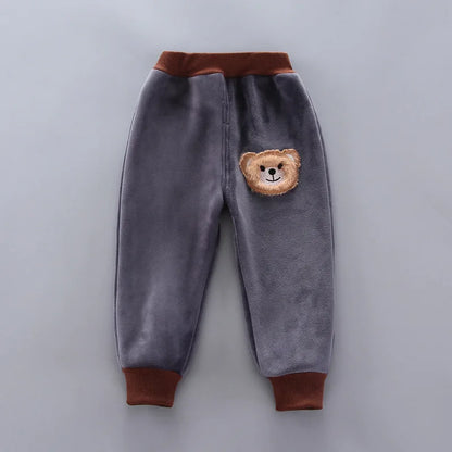Warmer 3-teiliges Winter-Set für Babys – Kapuzenjacke mit Bärenmotiv, Weste & Hose – Baumwoll-Fleece für Jungen & Mädchen (1–3 Jahre)