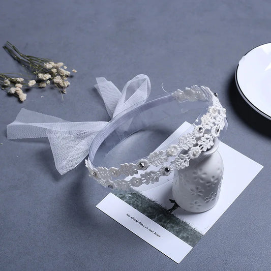Blumen Baby Haarband für Mädchen – Elastisches Stirnband mit Schleife | Weiches Turban-Haarband für Kleinkinder & Neugeborene