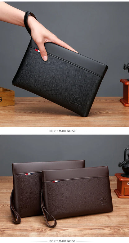 Herren Clutch Tasche – Elegante Business-Handtasche aus weichem PU-Leder – Stylische Freizeit- und Gürteltasche