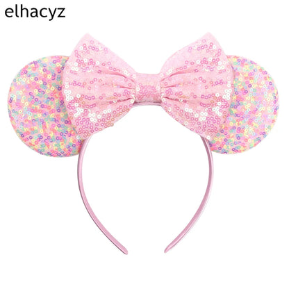 2025 Disney Minnie Maus Haarreif mit Stickerei & Pailletten – Party-Accessoire für Kinder & Erwachsene