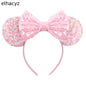 2025 Disney Minnie Maus Haarreif mit Stickerei & Pailletten – Party-Accessoire für Kinder & Erwachsene