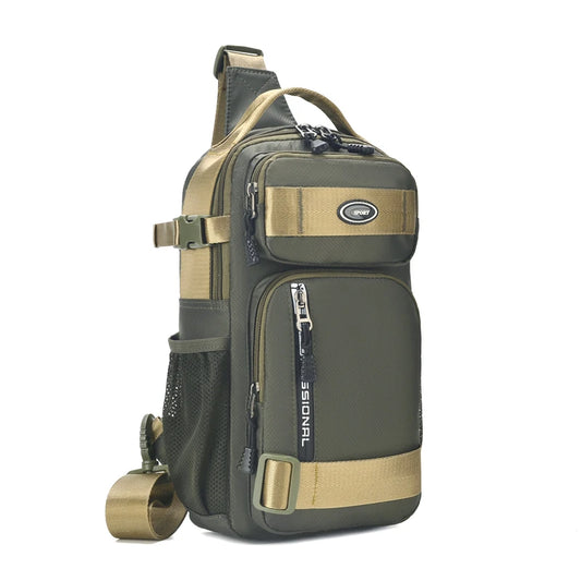Große Herren Gürteltasche / Crossbody Bag – Leichte Oxford Brusttasche mit hoher Kapazität – Schultertasche für Alltag & Freizeit