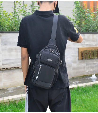 Große Herren Gürteltasche / Crossbody Bag – Leichte Oxford Brusttasche mit hoher Kapazität – Schultertasche für Alltag & Freizeit