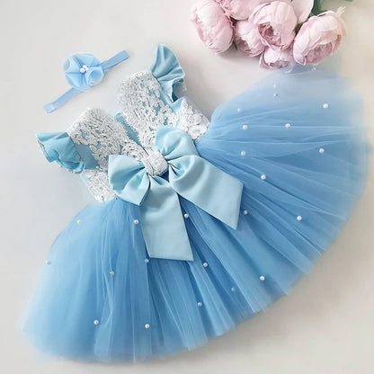 Elegantes Weihnachtskleid für Mädchen – Rückenfreies Prinzessinnenkleid mit Schleife – Festliches Ballkleid für Gala, Geburtstag & Hochzeit (Grün)