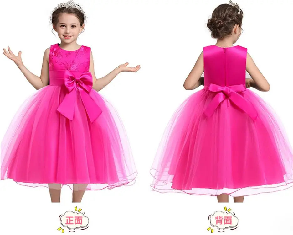 Elegantes Prinzessinnenkleid für Mädchen – Sommerliches Ballkleid für Hochzeit, Party & festliche Anlässe (Größe 100–160 / 3–10 Jahre)