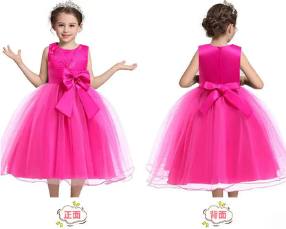 Elegantes Prinzessinnenkleid für Mädchen – Sommerliches Ballkleid für Hochzeit, Party & festliche Anlässe (Größe 100–160 / 3–10 Jahre)