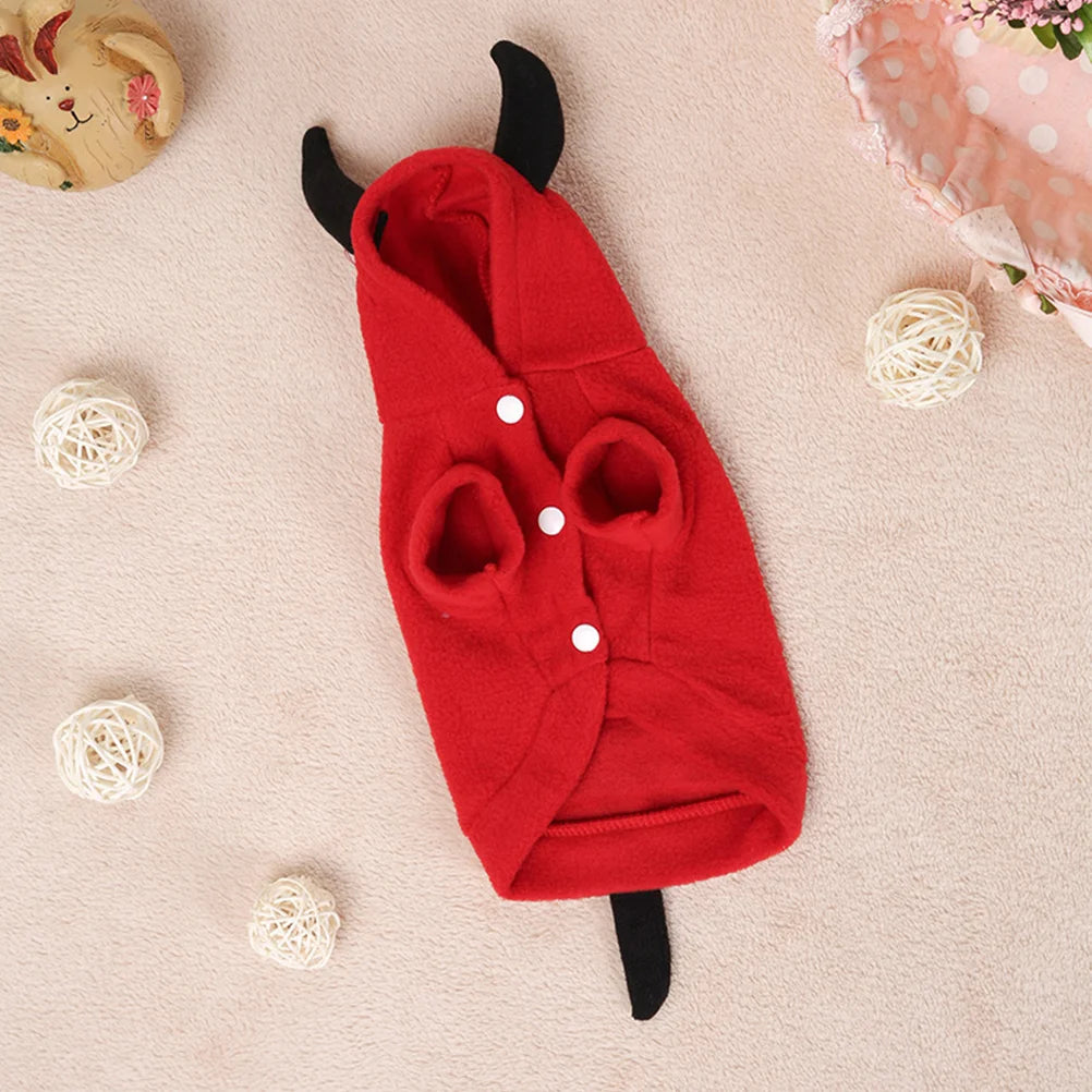 Haustier Verkleidung – Halloween & Geburtstags-Kostüm für Hunde – Warmes Fleece-Outfit für Herbst & Winter