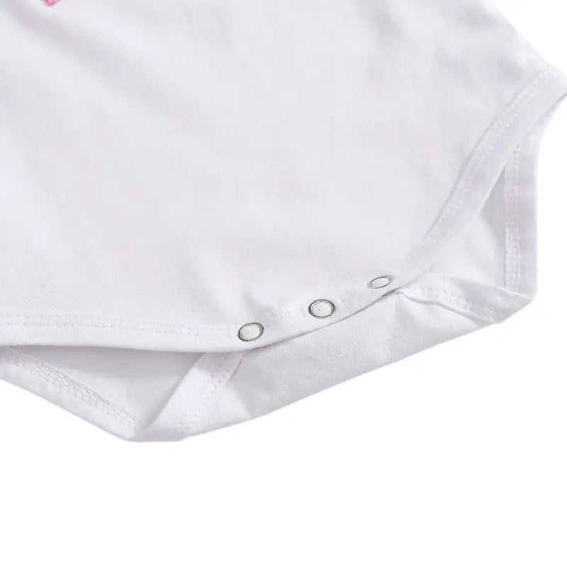 2-teiliges Sommer-Outfit für Baby-Mädchen – Kurzarm-Romper mit Print + Hose | Neugeborenen-Set 0–18 Monate