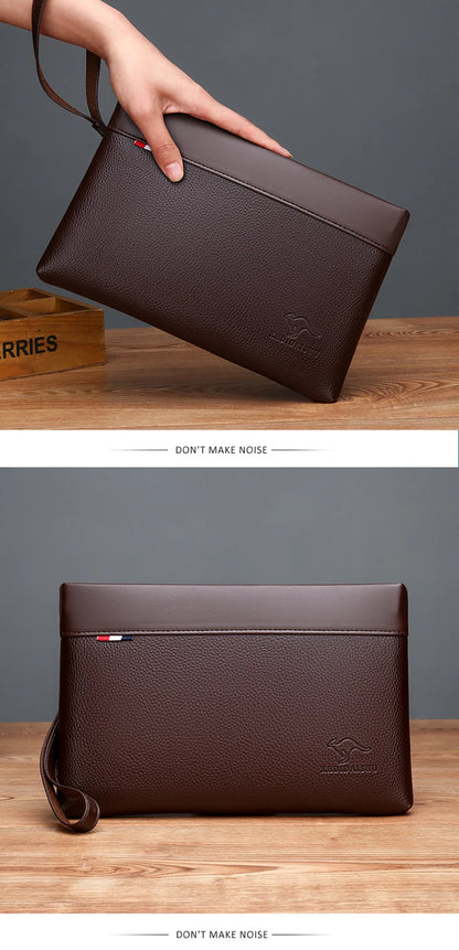 Herren Clutch Tasche – Elegante Business-Handtasche aus weichem PU-Leder – Stylische Freizeit- und Gürteltasche