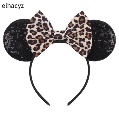 2025 Disney Minnie Maus Haarreif mit Stickerei & Pailletten – Party-Accessoire für Kinder & Erwachsene