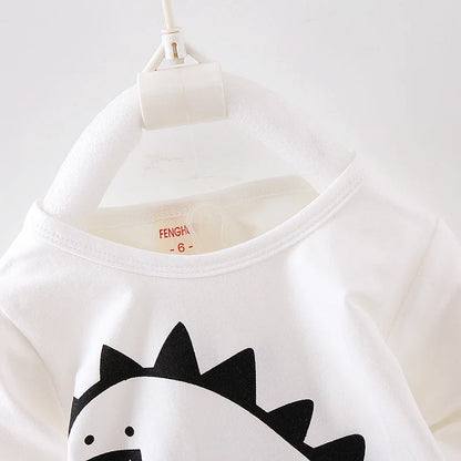 Winter-Set für Jungen (1–4 Jahre) – 3-teilig: Warmes Dino-Outfit mit Kapuzenjacke, Shirt & Hose – Fleecegefüttert