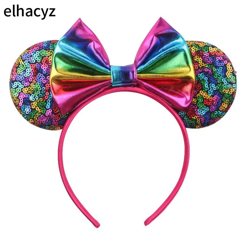 2025 Disney Minnie Maus Haarreif mit Stickerei & Pailletten – Party-Accessoire für Kinder & Erwachsene