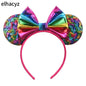 2025 Disney Minnie Maus Haarreif mit Stickerei & Pailletten – Party-Accessoire für Kinder & Erwachsene
