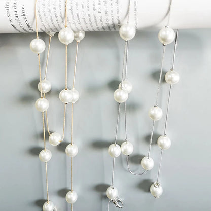 Eleganter Damen Taillengürtel – Verstellbare Kette mit Acrylperlen in Gold oder Silber | Dünner, stilvoller Schmuckgürtel für Kleider