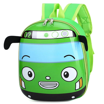 Süßer 3D Cartoon Schulrucksack für Kinder – Bus-Motiv für Jungen & Mädchen – Kindergarten Tasche 2–5 Jahre