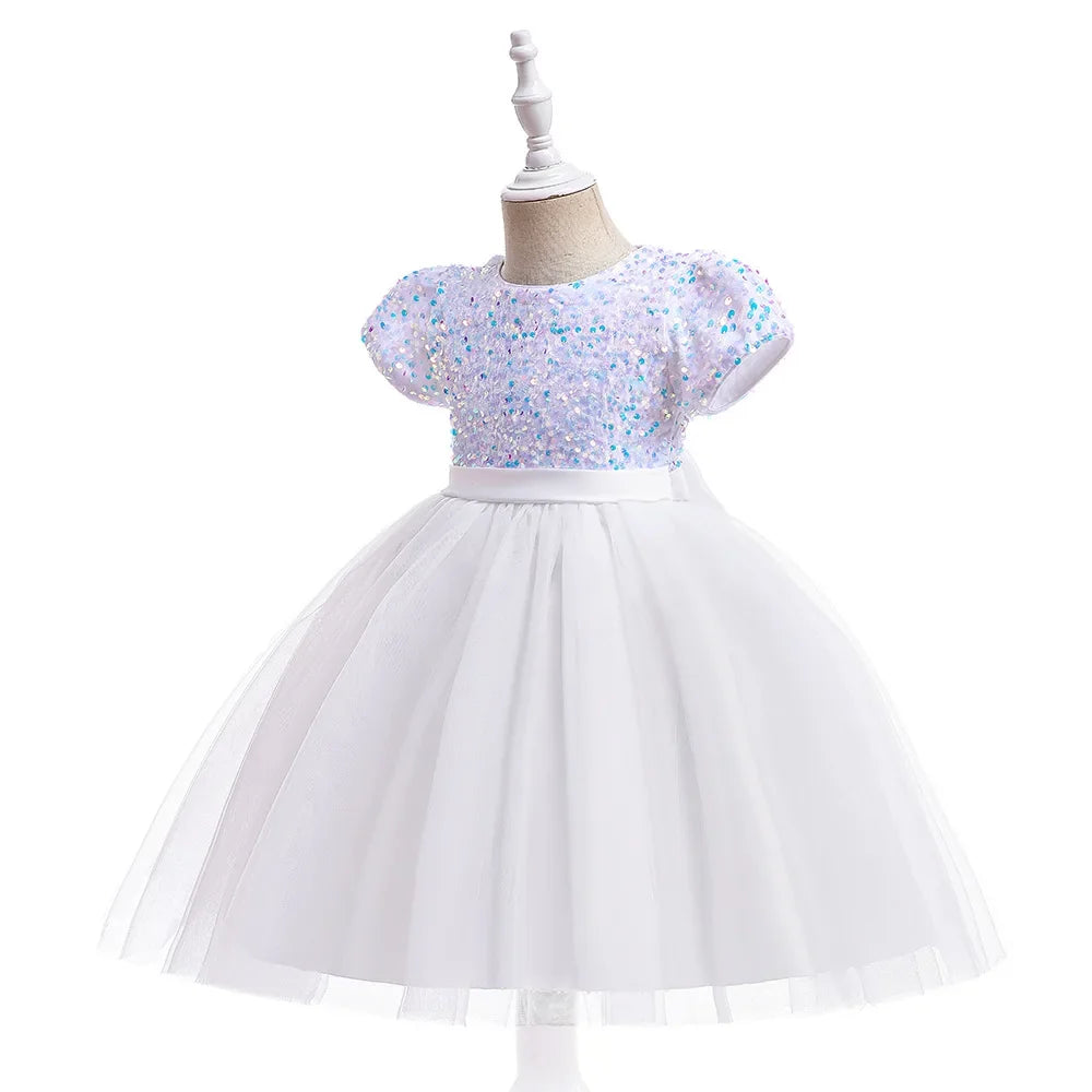 Elegantes Prinzessinnenkleid für Mädchen mit Pailletten & Tüll – Festliches Kleid für Auftritte, Feiern & besondere Anlässe