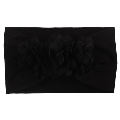 Elastisches Haarband mit Schleife für Mädchen – Blumenmuster Turban-Stirnband | Weiches Kinder-Haaraccessoire für Neugeborene & Kleinkinder