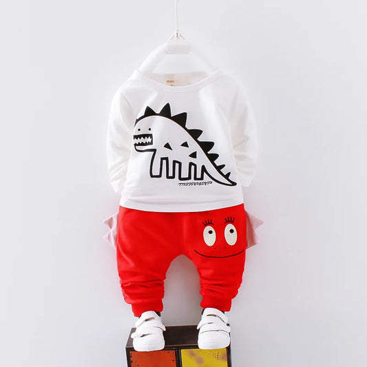 Winter-Set für Jungen (1–4 Jahre) – 3-teilig: Warmes Dino-Outfit mit Kapuzenjacke, Shirt & Hose – Fleecegefüttert