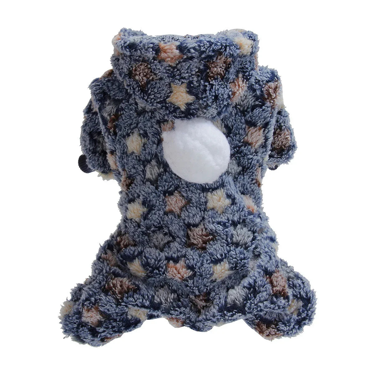 Weiche Flanell-Hundepyjama mit Streifen – Warmes Vierbeiniges Haustierkostüm für Herbst & Winter