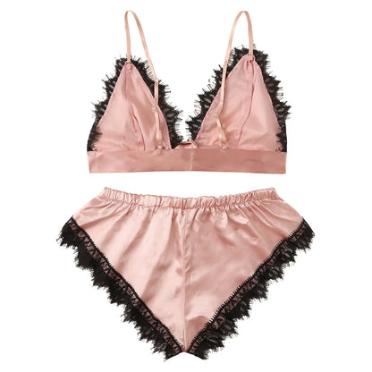 Sexy Babydoll Dessous für Damen – Reizwäsche Set aus Spitze, Nachtwäsche, Unterwäsche, Schlafanzug