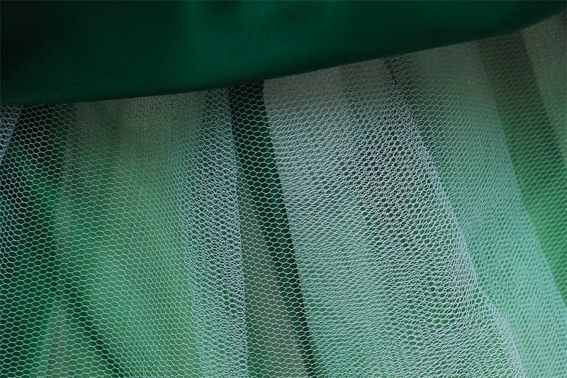 Elegantes Weihnachtskleid für Mädchen – Rückenfreies Prinzessinnenkleid mit Schleife – Festliches Ballkleid für Gala, Geburtstag & Hochzeit (Grün)