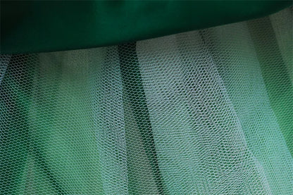 Elegantes Weihnachtskleid für Mädchen – Rückenfreies Prinzessinnenkleid mit Schleife – Festliches Ballkleid für Gala, Geburtstag & Hochzeit (Grün)