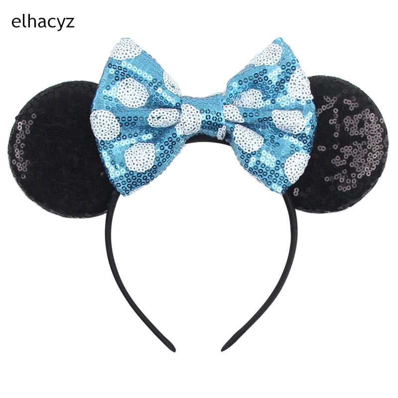 2025 Disney Minnie Maus Haarreif mit Stickerei & Pailletten – Party-Accessoire für Kinder & Erwachsene