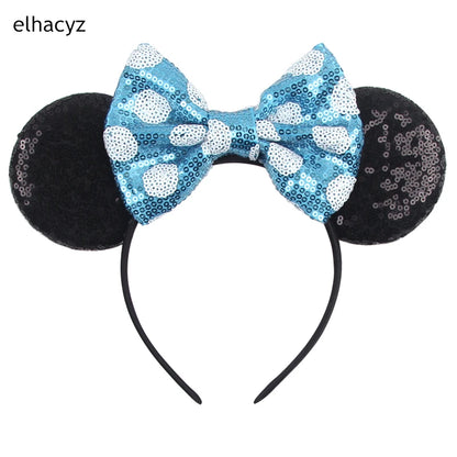 2025 Disney Minnie Maus Haarreif mit Stickerei & Pailletten – Party-Accessoire für Kinder & Erwachsene
