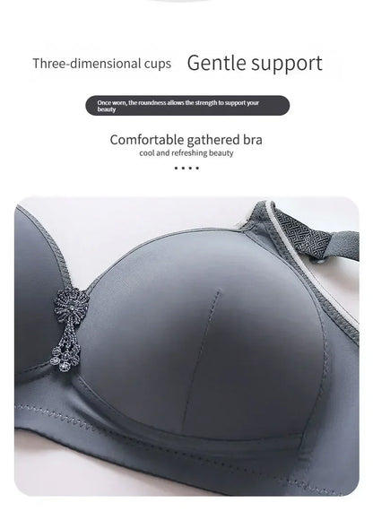 Push-Up BH ohne Bügel – BC-Cup mit seitlicher Stütze, 3 Haken, Damen Unterwäsche für mittleres Alter & Seniorinnen