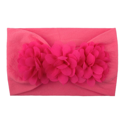 Elastisches Haarband mit Schleife für Mädchen – Blumenmuster Turban-Stirnband | Weiches Kinder-Haaraccessoire für Neugeborene & Kleinkinder
