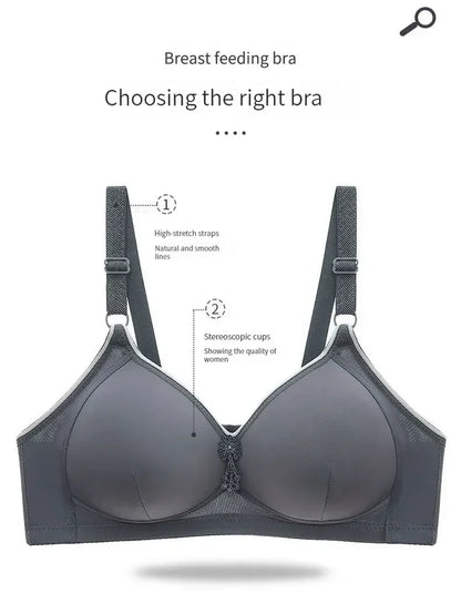 Push-Up BH ohne Bügel – BC-Cup mit seitlicher Stütze, 3 Haken, Damen Unterwäsche für mittleres Alter & Seniorinnen