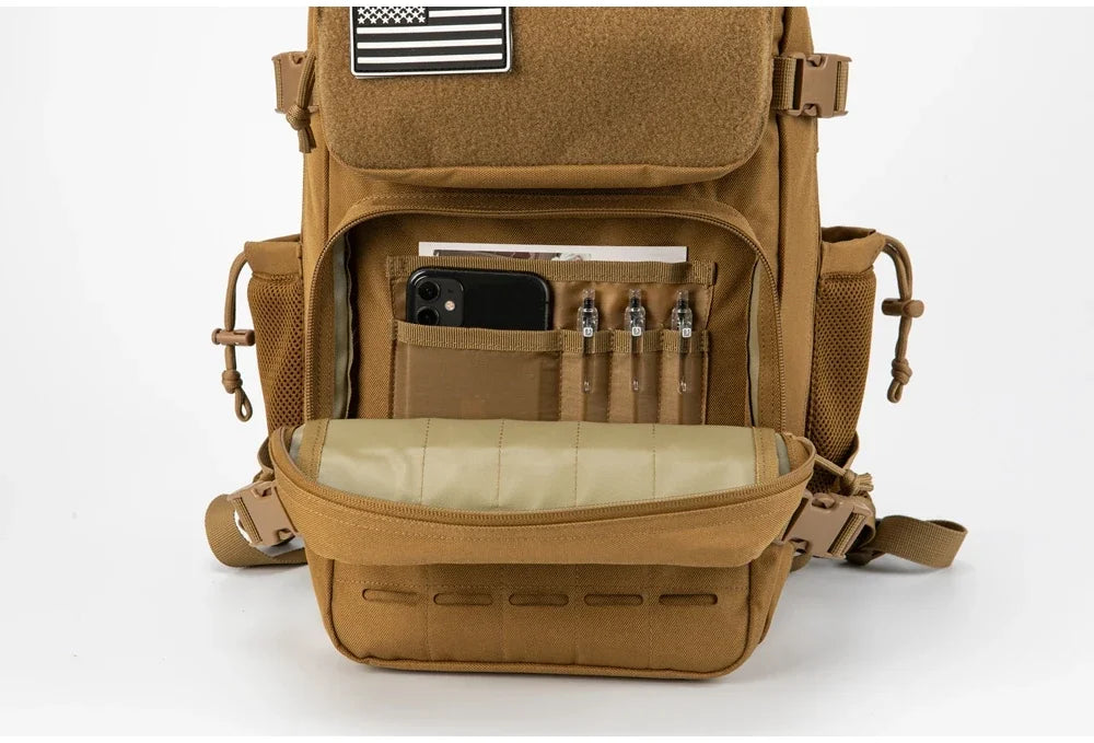 QT&QY Taktischer Rucksack 25L/45L – Outdoor Survival Bug Out Bag für Männer & Frauen – Schulrucksack mit Flaschenhalter