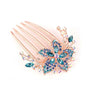 Vintage Blumen-Haarkamm mit Strass – Glänzender Haarschmuck für Damen – Antistatisch & Elegant (Geschenkidee)