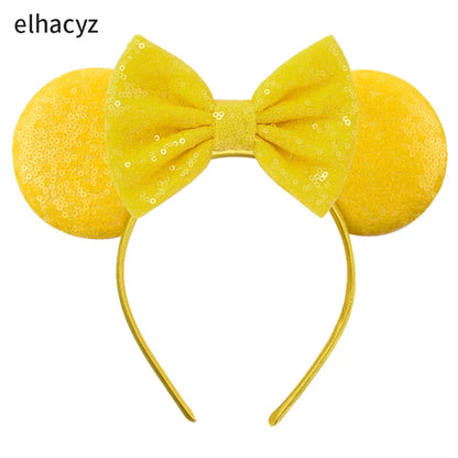 2025 Disney Minnie Maus Haarreif mit Stickerei & Pailletten – Party-Accessoire für Kinder & Erwachsene