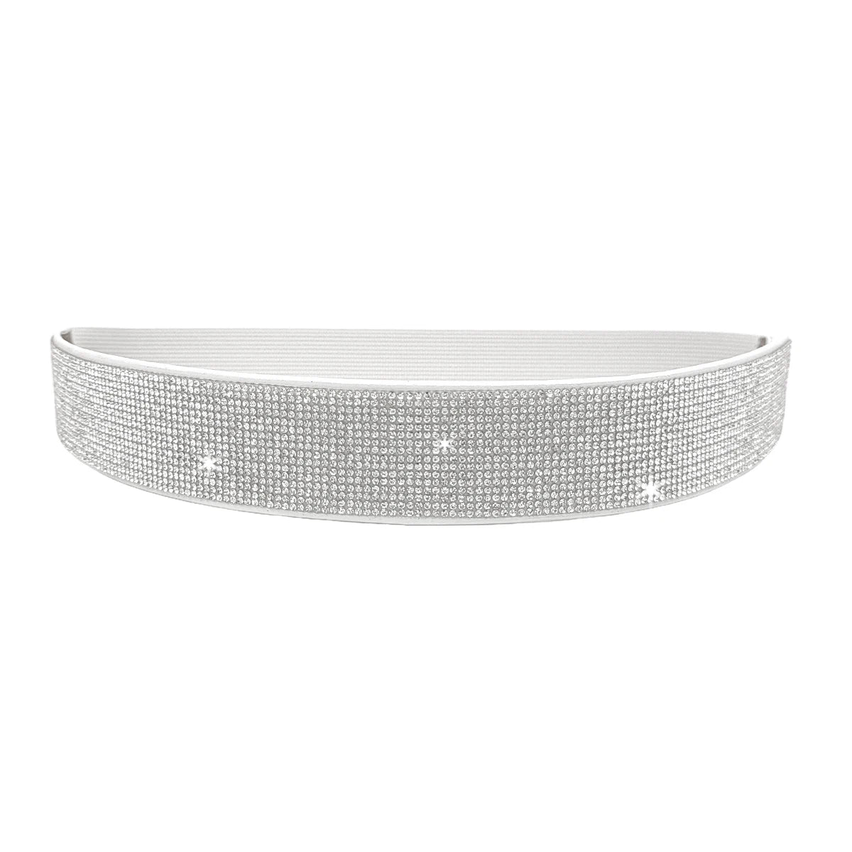Exklusiver Damen-Gürtel mit Strass – Elastischer Modestretch-Gürtel für Kleider & festliche Anlässe
