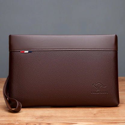 Herren Clutch Tasche – Elegante Business-Handtasche aus weichem PU-Leder – Stylische Freizeit- und Gürteltasche