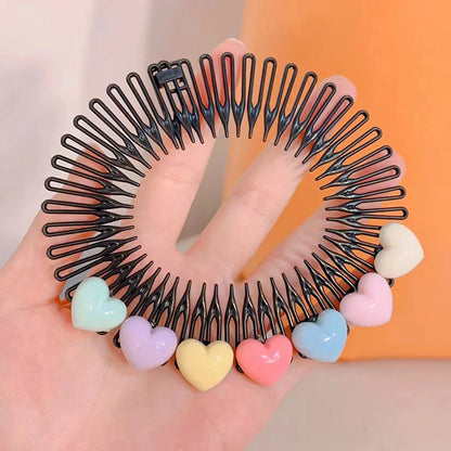 Y2K Haar-Accessoires für Mädchen – 1/3 Stück Haarreif-Kämme mit bunten Sternen & Häschen-Motiv | Süße Haarspangen für Prinzessinnen & Kinder