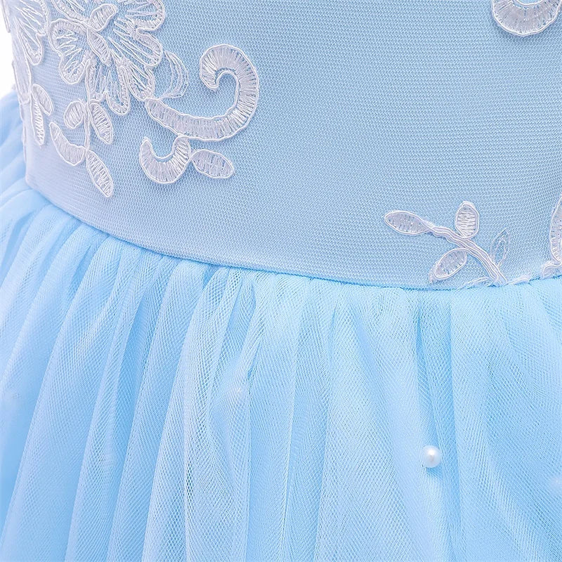 Elegantes Weihnachtskleid für Mädchen – Rückenfreies Prinzessinnenkleid mit Schleife – Festliches Ballkleid für Gala, Geburtstag & Hochzeit (Grün)