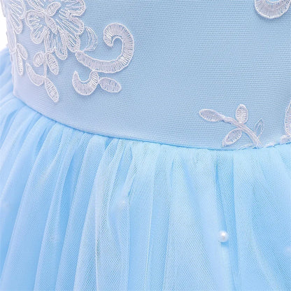 Elegantes Weihnachtskleid für Mädchen – Rückenfreies Prinzessinnenkleid mit Schleife – Festliches Ballkleid für Gala, Geburtstag & Hochzeit (Grün)