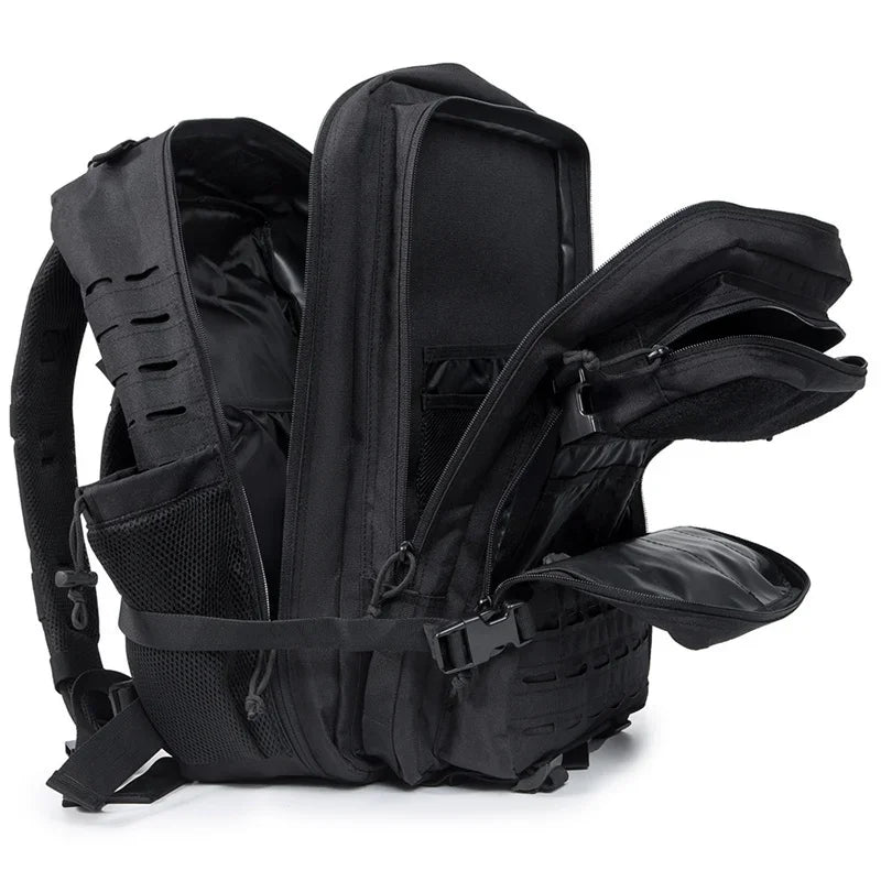 QT&QY Taktischer Rucksack 25L/45L – Outdoor Survival Bug Out Bag für Männer & Frauen – Schulrucksack mit Flaschenhalter